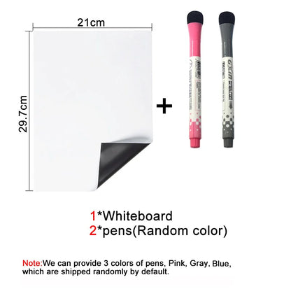 A4 Magnetic Dry Erase Board – Flexible Fridge Whiteboard Sheet for Kitchen Memo & Grocery List