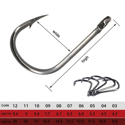1000Pcs High Carbon Steel Barbed Fishing Hooks – Sharp & Durable Hook Set for Rock Fishing & Tackle Gear