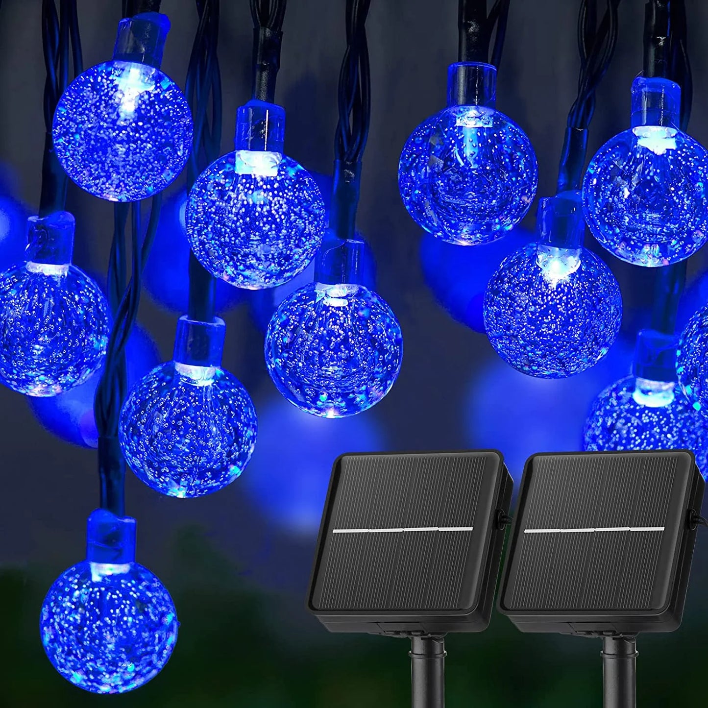 LED Solar String Lights – Waterproof Crystal Globe Lights with 8 Modes for Outdoor Garden, Patio, Tree & Party Decoration
