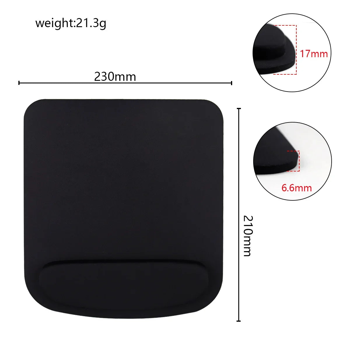 Large Thickened EVA Ergonomic Mouse Pad - Non-Slip Wrist Support for Office & Computer Gaming Comfortable Mouse Mat Accessory