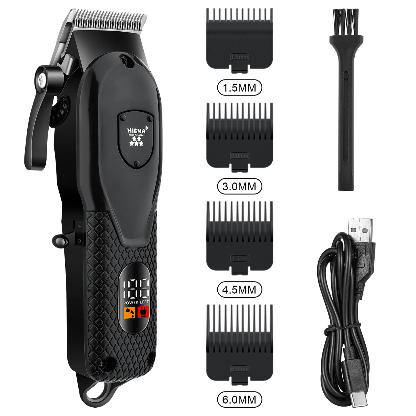 Kemei KM-1071 Hair Clipper – Professional Cordless Barber Trimmer with Stainless Blade & Taper Lever