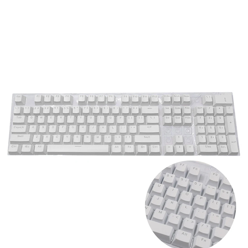 104pcs Universal Mechanical Keyboard Keycaps – Ergonomic Blank ABS Keycaps for Cherry MX Backlit Mechanical Keyboards