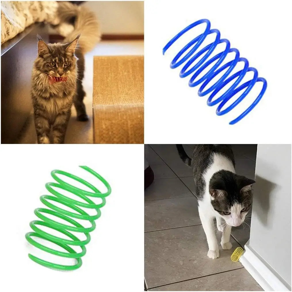 Colorful Cat Spring Toys – Interactive Spiral Springs for Kitten Play