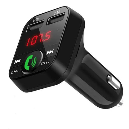 Car Bluetooth 5.0 FM Transmitter Wireless Adapter Mic Audio Receiver Auto MP3 Player 2.1A Dual USB Fast Charger Car Accessories