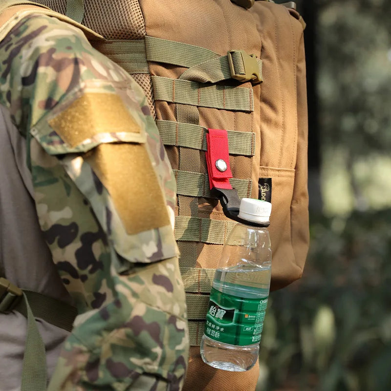 Webbing Buckle Hook Water Bottle Holder Clip – Outdoor Nylon EDC Carabiner for Belt & Backpack