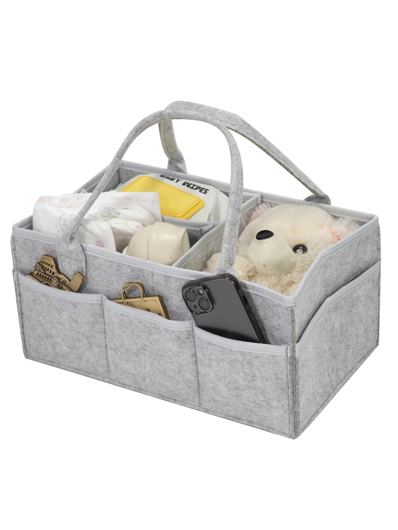 Baby Stroller Organizer Tote Bag – Foldable Portable Diaper Storage with Hanging Design for Moms