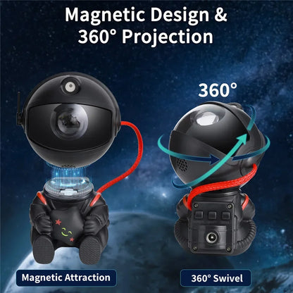 Galaxy Star Projector Night Light Astronaut Space Ceiling LED Lamp for Bedroom Home Decor Kids Gift - Starry Nebula Projector