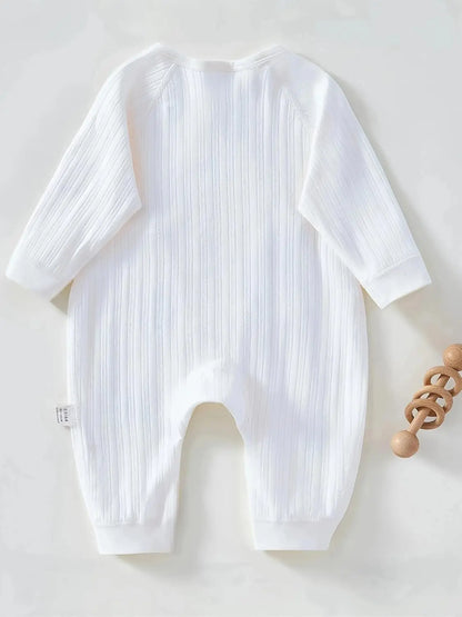 Newborn Boys Girls Cotton Bodysuit – Thickened Winter Onesie for Toddler Home Wear