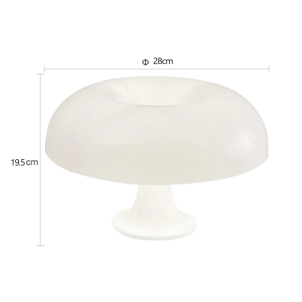 Mushroom Table Lamp – Modern Minimalist Danish Designer Bedside Lamp with 3-Color Dimming & USB Charging