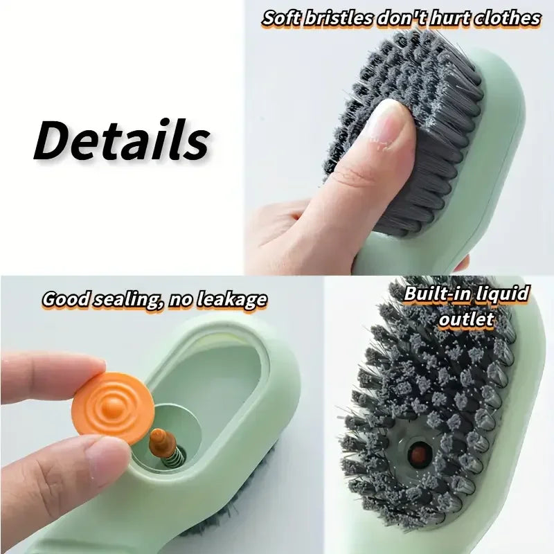 Multi-Function Automatic Spot Shoe Brush – Soft Bristle Handheld Cleaner with Liquid Dispenser