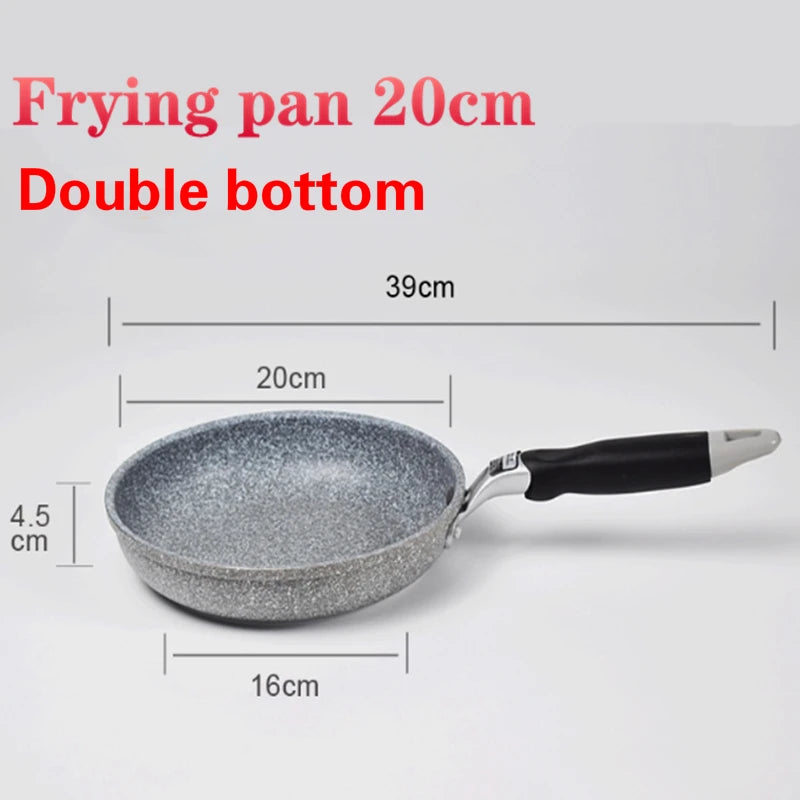Non-Stick Stone Frying Wok Pan – Ceramic Skillet for Induction & Gas Stove, 20–28CM Sizes