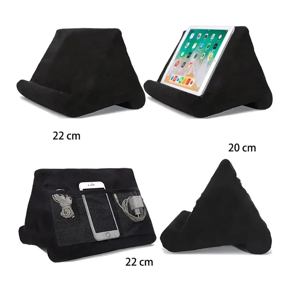 Multifunction Sponge Pillow Tablet Stand – Adjustable Reading Holder for iPad, Samsung, Huawei Tabs, Bed Mount Bracket