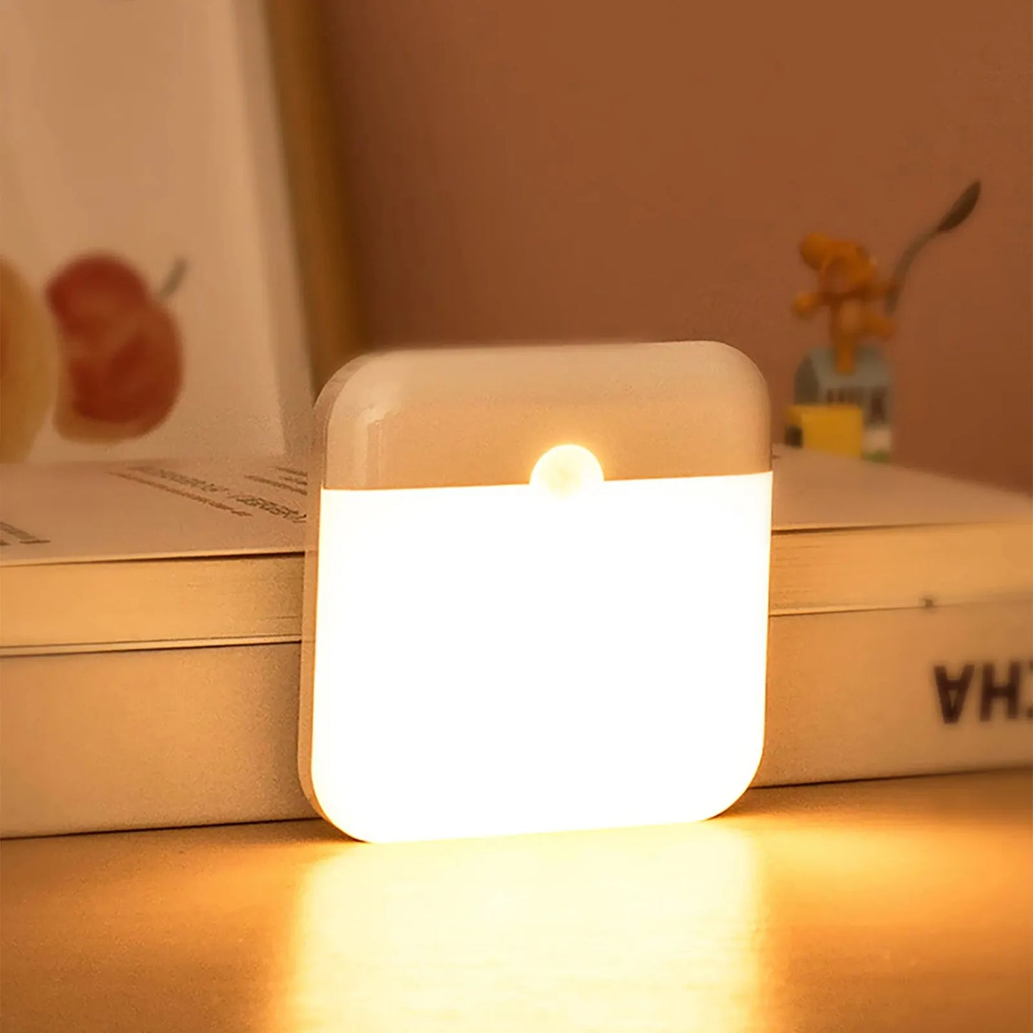 LED Wireless Motion Sensor Night Light – Rechargeable Human Body Sensing Lantern for Camping, Stairs, Closet & Kitchen