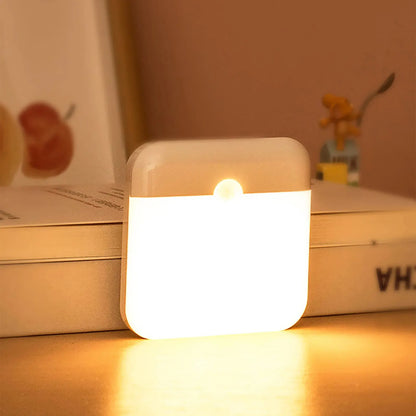 LED Wireless Motion Sensor Night Light – Rechargeable Human Body Sensing Lantern for Camping, Stairs, Closet & Kitchen