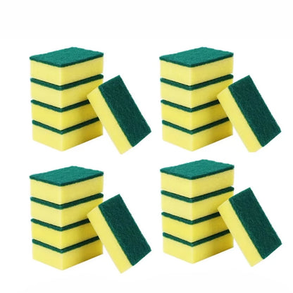 1-60PCS Kitchen Sponges Dual-Sided Scrub Pads Super Absorbent Dish Towel Scratch Resistant Scrubbing Sponge Highly Absorbent