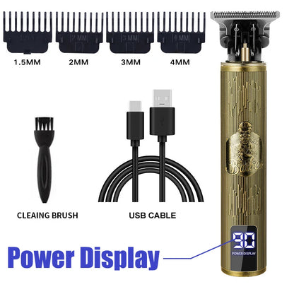 Hot Sale Vintage T9 Electric Cordless Hair Cutting Machine Professional Hair Barber Trimmer For Men Clipper Shaver Beard Lighter