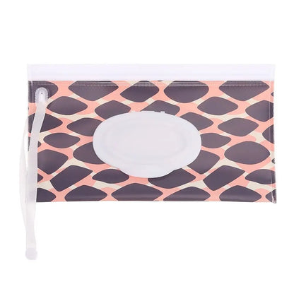 EVA Wet Wipes Bag – Portable Baby Wipes Pouch with Flip Cover & Snap-Strap Holder Case
