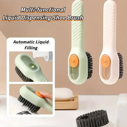Multi-Function Automatic Spot Shoe Brush – Soft Bristle Handheld Cleaner with Liquid Dispenser