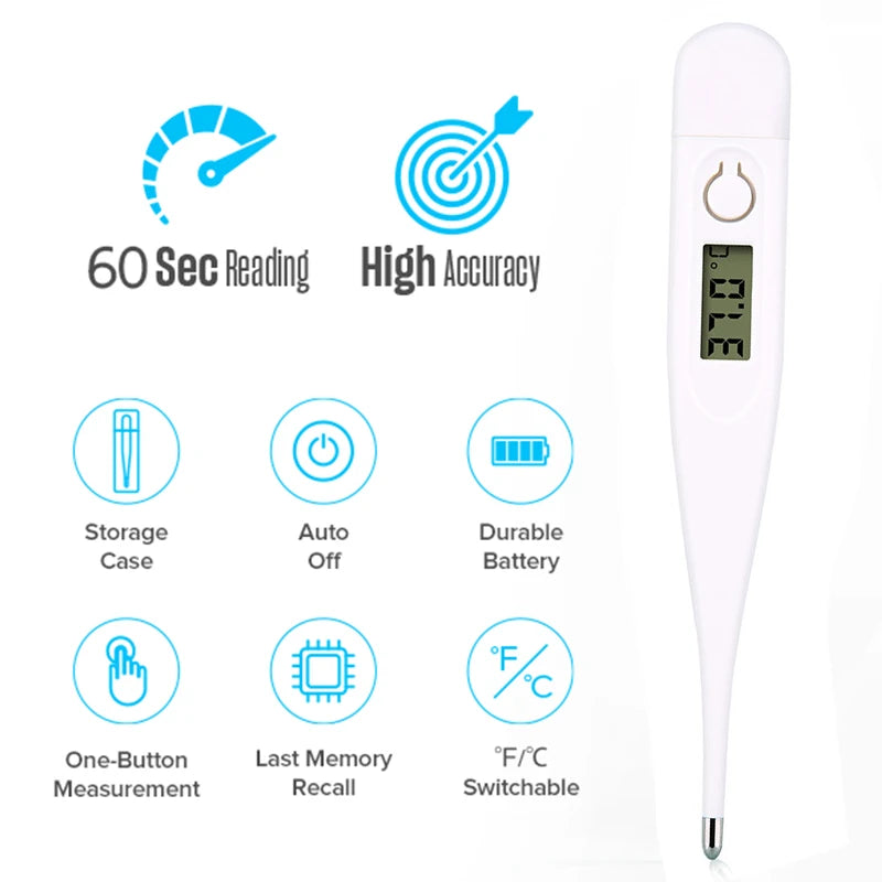 Digital Household Thermometer & Pulse Oximeter – Medical Ear Thermometer for Babies and Adults, Fever & Pulse Monitoring