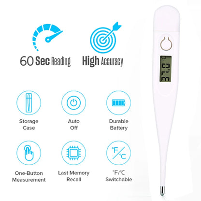 Digital Household Thermometer & Pulse Oximeter – Medical Ear Thermometer for Babies and Adults, Fever & Pulse Monitoring