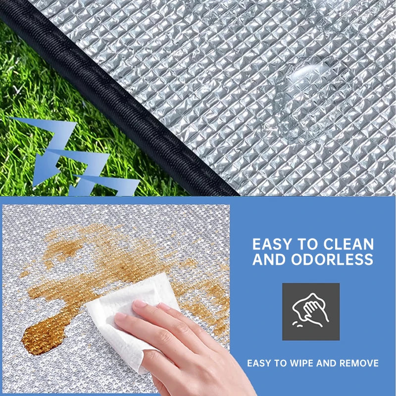 Outdoor Picnic Moisture-Proof Pad – Double-Sided Thick Aluminum Film Waterproof Beach & Camping Mat
