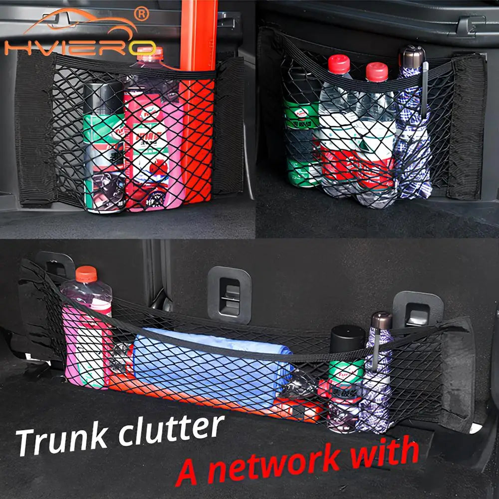 Car Trunk Mesh Organizer – Universal Elastic Net Storage Pocket for Vehicles