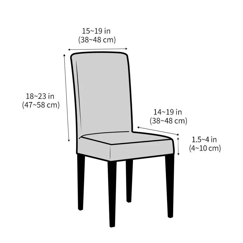 Universal Elastic Chair Covers – Stretchable Seat Slipcovers for Dining & Living Room Chairs