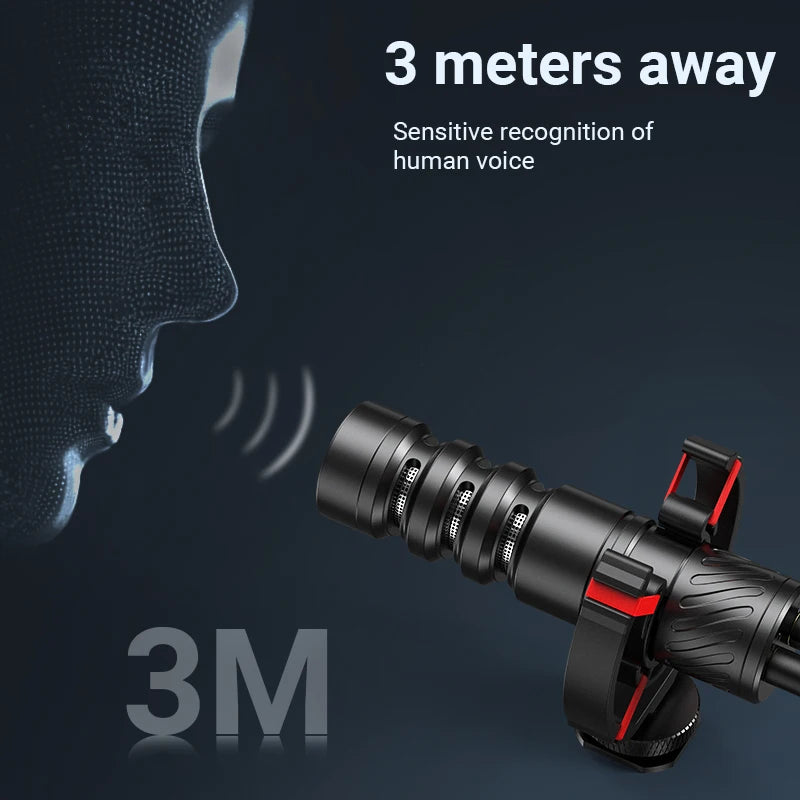 MAMEN Professional Shotgun Microphone – Cardioid Vlog & Podcast Microfone for Canon, Nikon, Smartphones & Interviews