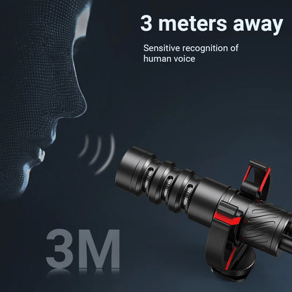 MAMEN Professional Shotgun Microphone – Cardioid Vlog & Podcast Microfone for Canon, Nikon, Smartphones & Interviews