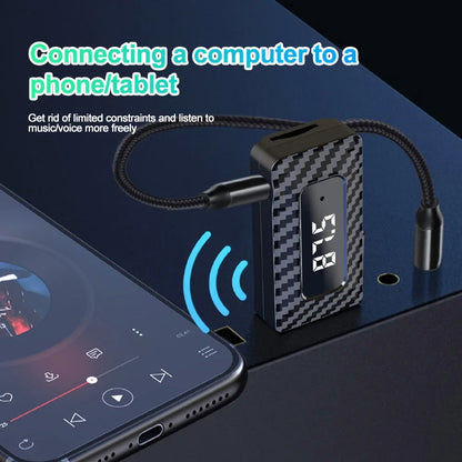 Car Bluetooth 5.3 FM Transmitter Receiver Handsfree Call Mini USB Wireless Adapter Auto Audio with LED Display For Car FM Radio