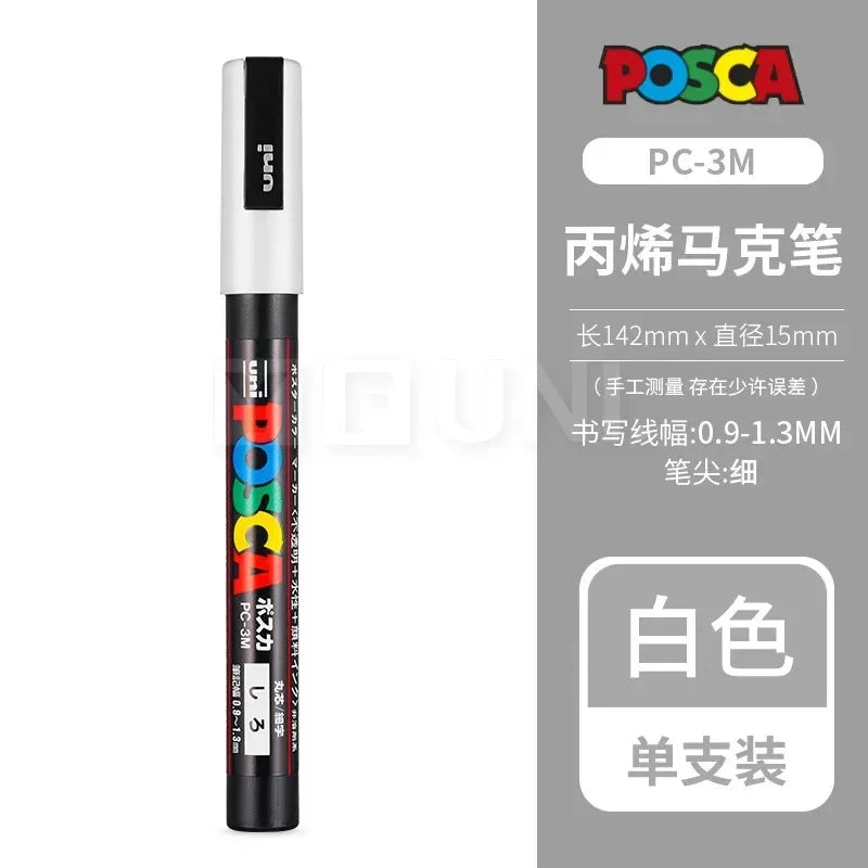 Uni Posca Full Marker Set – Multi-Colours Acrylic Permanent Graffiti Painting Pens