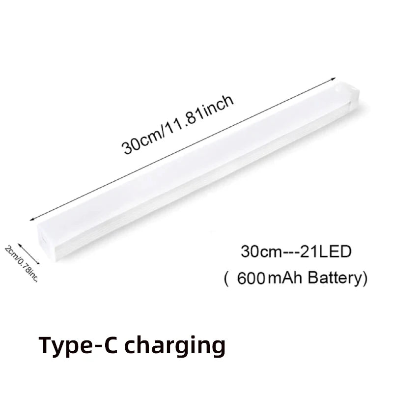 Wireless LED Motion Sensor Night Light – USB Type-C Rechargeable Cabinet Lamp for Closet, Kitchen, Staircase & Bedroom Wall Lighting