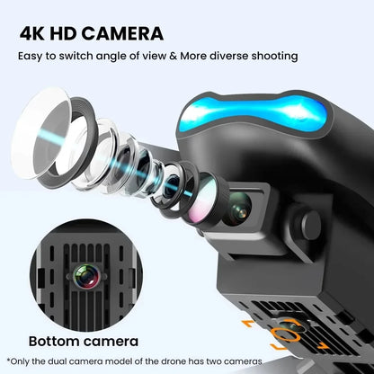 KBDFA E99Pro Drone HD Professional 8K Dual Camera WIFI FPV Quadcopter – Foldable Aerial Photography Drone