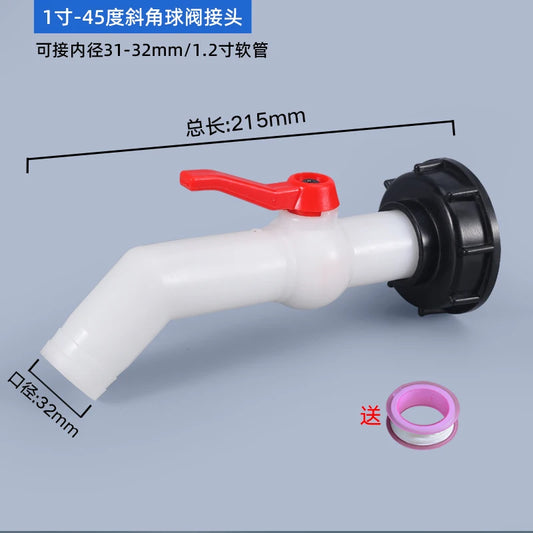 IBC Tank Adapter with Tap – S60X6 Garden Hose Connector for Irrigation