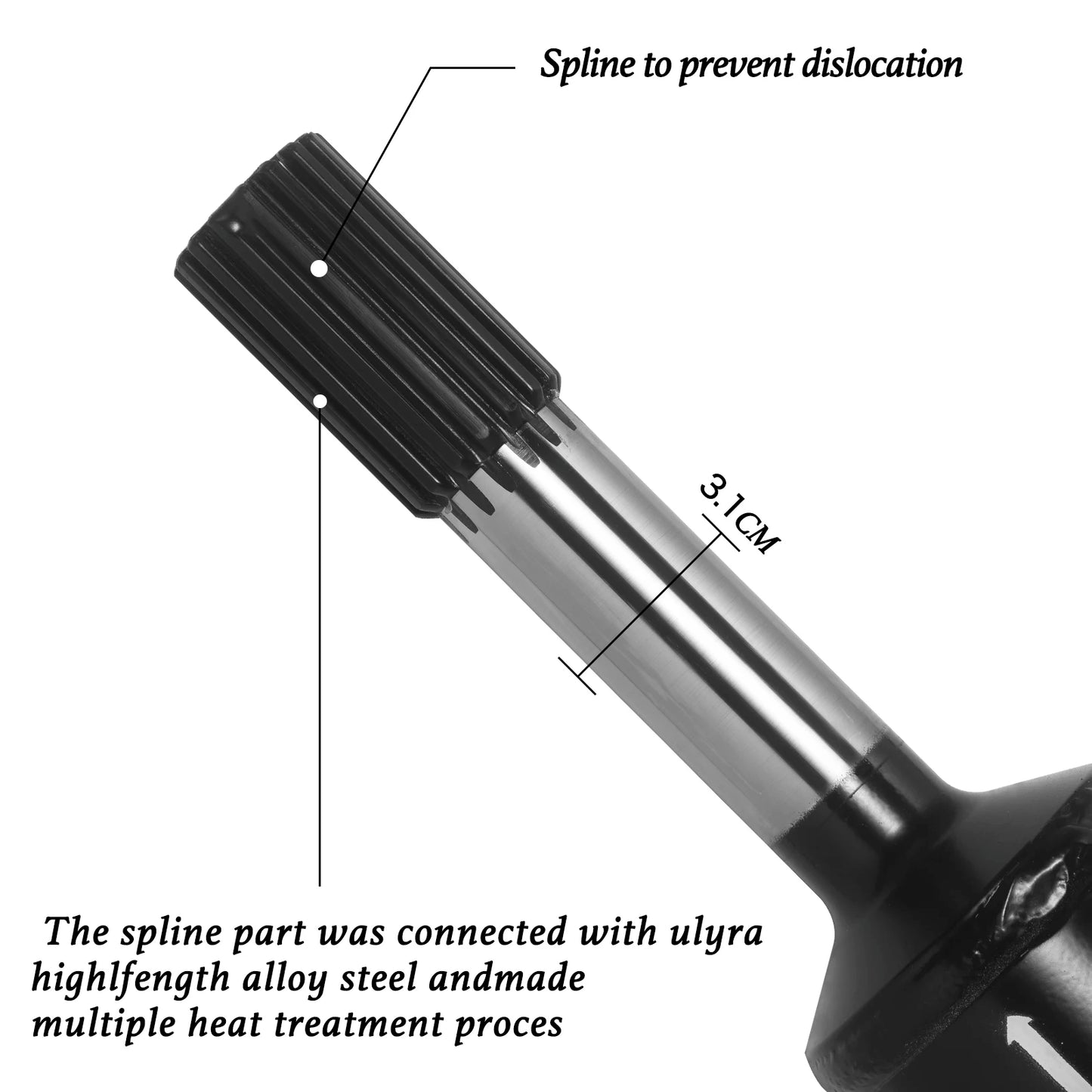 1350 High Strength Steel Heavy Duty  Front Drive Shafts w/ A/T For Jeep 2007-2018 Wrangler JK Transmission Systems  Driveshaft