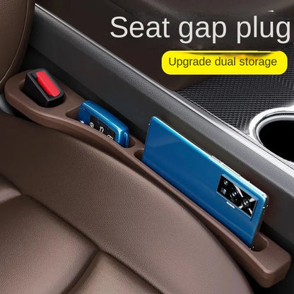 Car seat gap sealant, leak-proof filling strip, seat edge seam protector, and driver's seat storage strip to prevent loss.