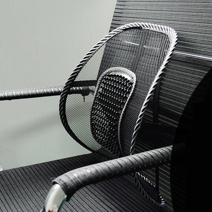 Mesh Lumbar Back Support Cushion – Massage Chair Pad for Car, Office, and Home Seating Comfort