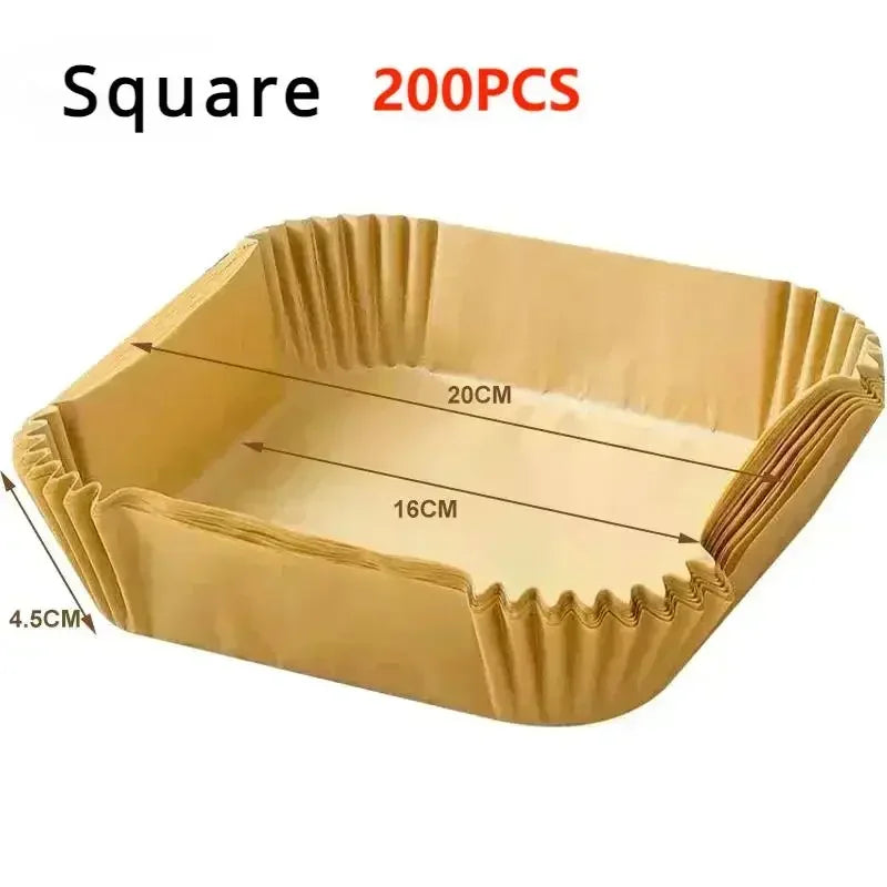 50/100PCS Air Fryer Silicone Oil Paper – Nonstick Liner Pad for Frying, Baking & Food Storage