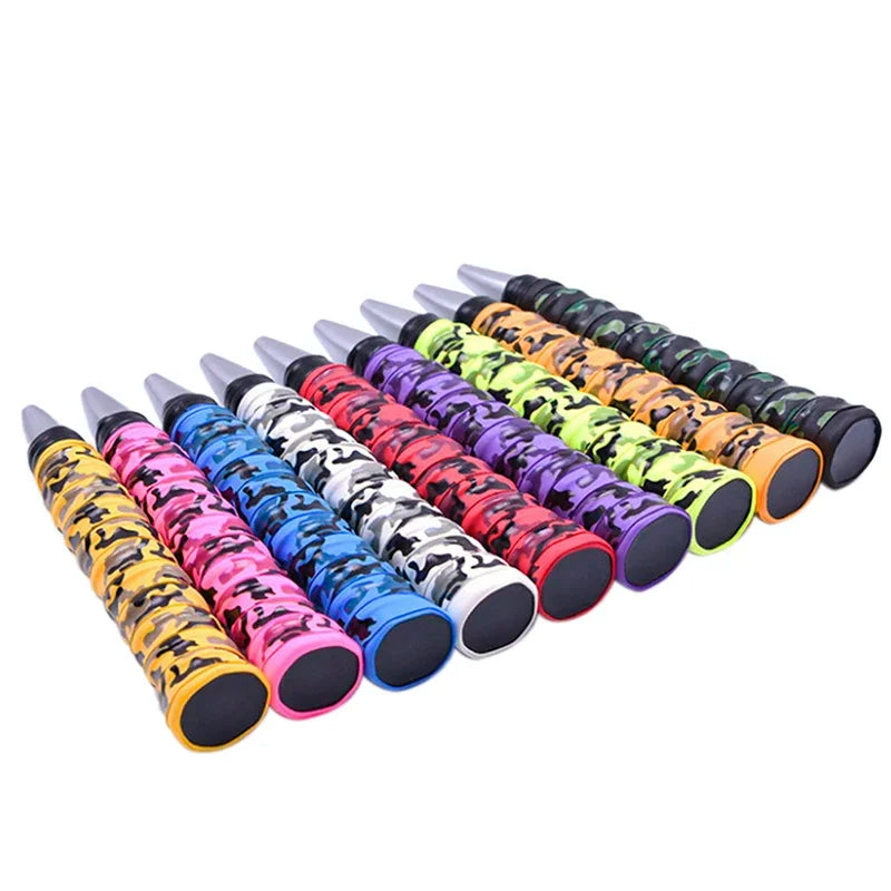 Absorbent Anti-Slip Racket Grip Tape – Camouflage Handle Wrap for Tennis & Badminton