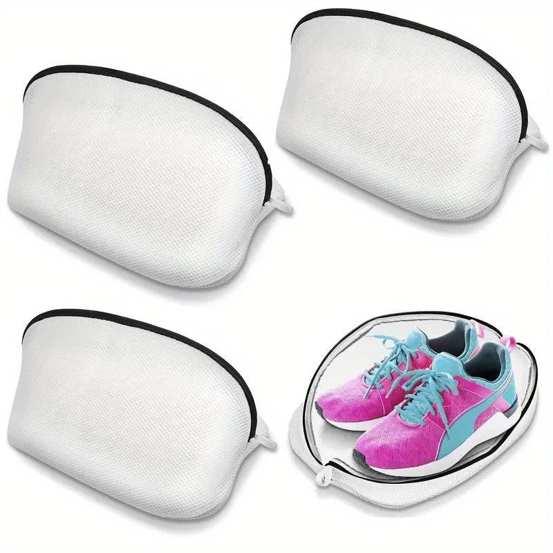 Mesh Shoe Laundry Bag – Zippered Washing Bag for Shoes, Travel & Clothing Protection