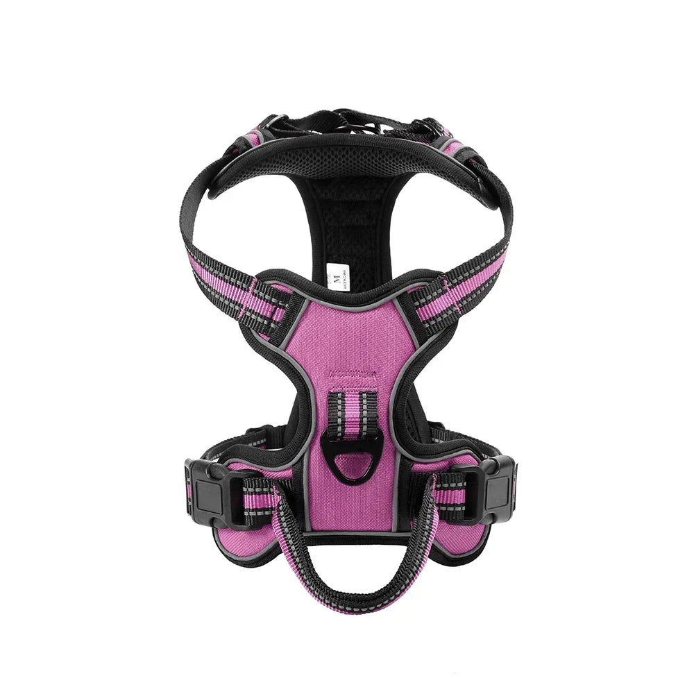 Adjustable Reflective Dog Harness – No-Pull, Breathable Pet Vest for Small to Large Dogs