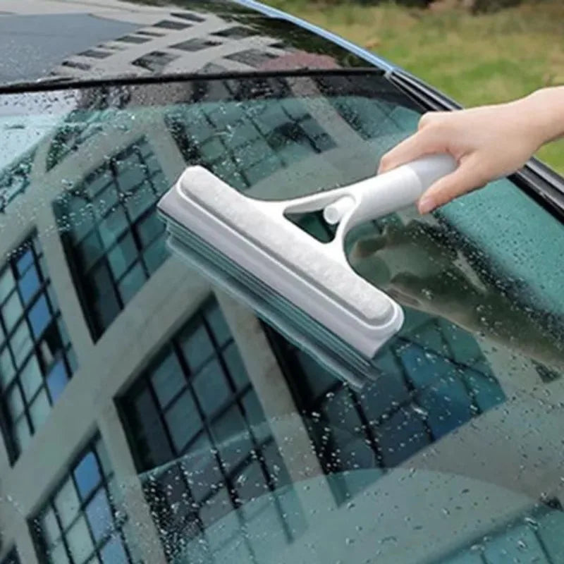 Multi-function Glass Wiper with Spray Bottle – Window & Car Cleaning Brush with Soap Dispenser