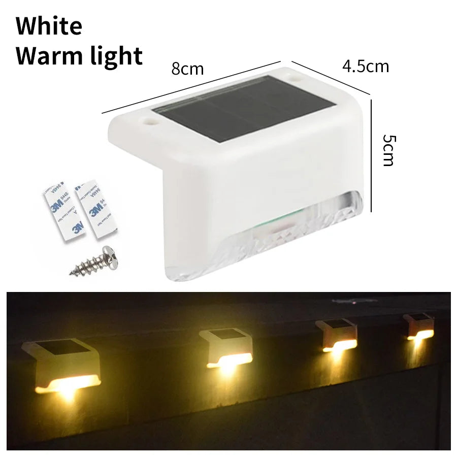 Solar Deck Lights 1-6 Pack – Outdoor Waterproof LED Step Lights for Stairs, Railing, Fence, Yard & Patio Pathway