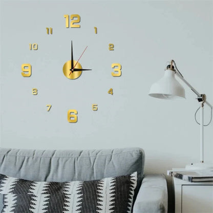 DIY Luminous 3D Wall Clock – Frameless Digital Clock for Modern Living Room & Bedroom Decor