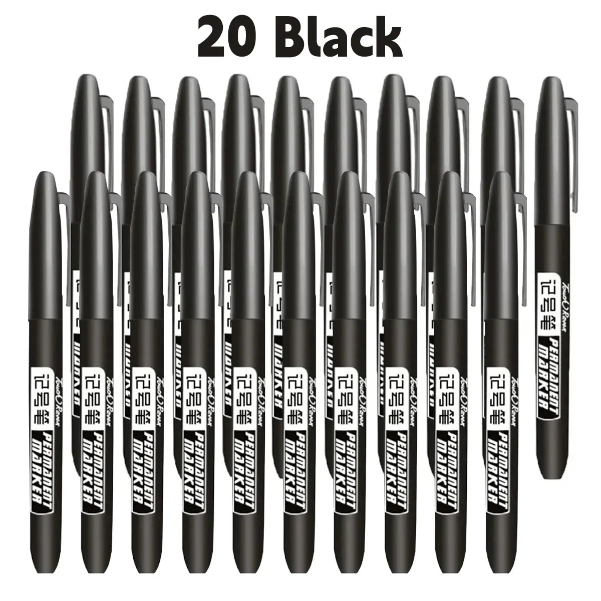 Permanent Marker Pen Drawing Markers Black Blue Red Waterproof Ink Sketch Pens Stationery Art School Supplies For Glass Metal