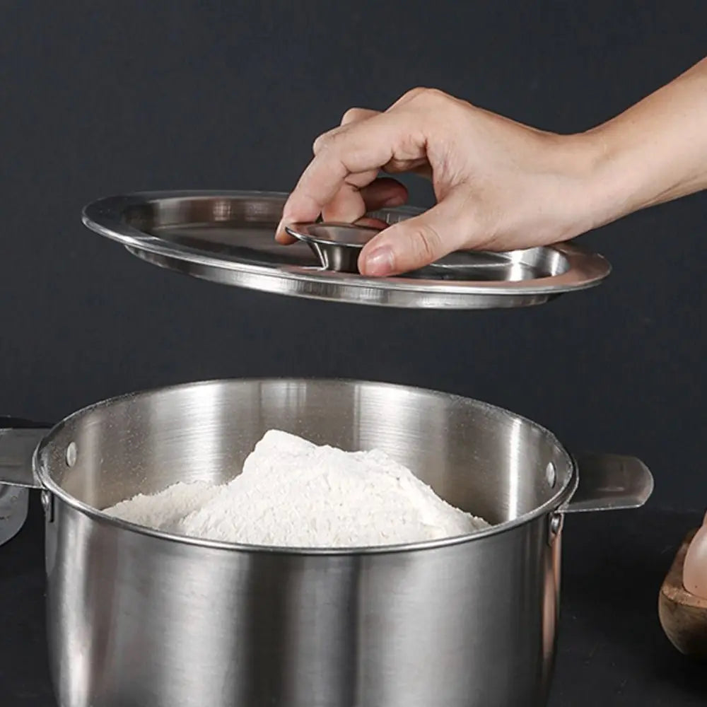 Universal 20-40cm Stainless Steel Pot Lids Universal Cookware Lid Reusable Frying PanMetal Lid Bowl Cover Restaurant Kitchenware