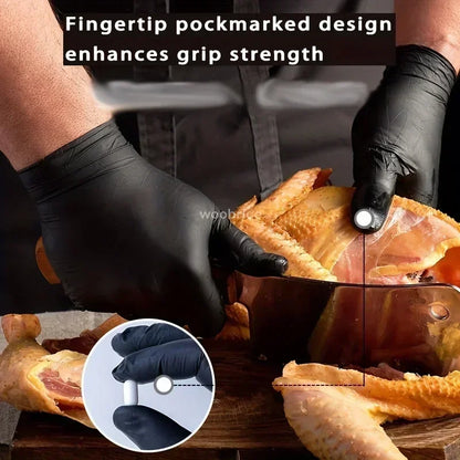 Disposable Black Nitrile Gloves – Latex-Free PVC Gloves for Cleaning, Gardening & Pet Care (10–100pcs)