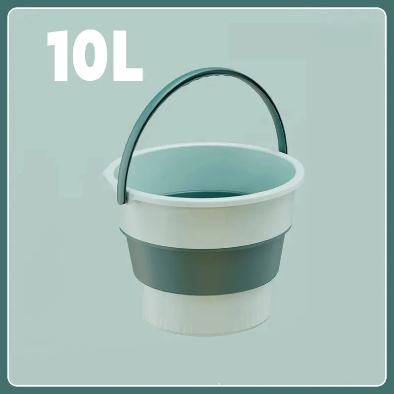 5/10L Folding Portable Bucket – Collapsible Silicone Water Container for Camping, Fishing & Car Wash