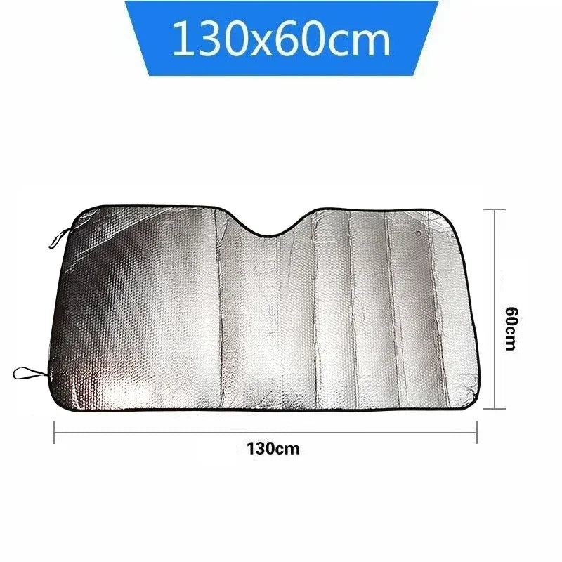 Car Front Window Sunshade – UV Protection Windshield Visor with Heat Reflective Foil