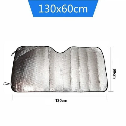 Car Front Window Sunshade – UV Protection Windshield Visor with Heat Reflective Foil
